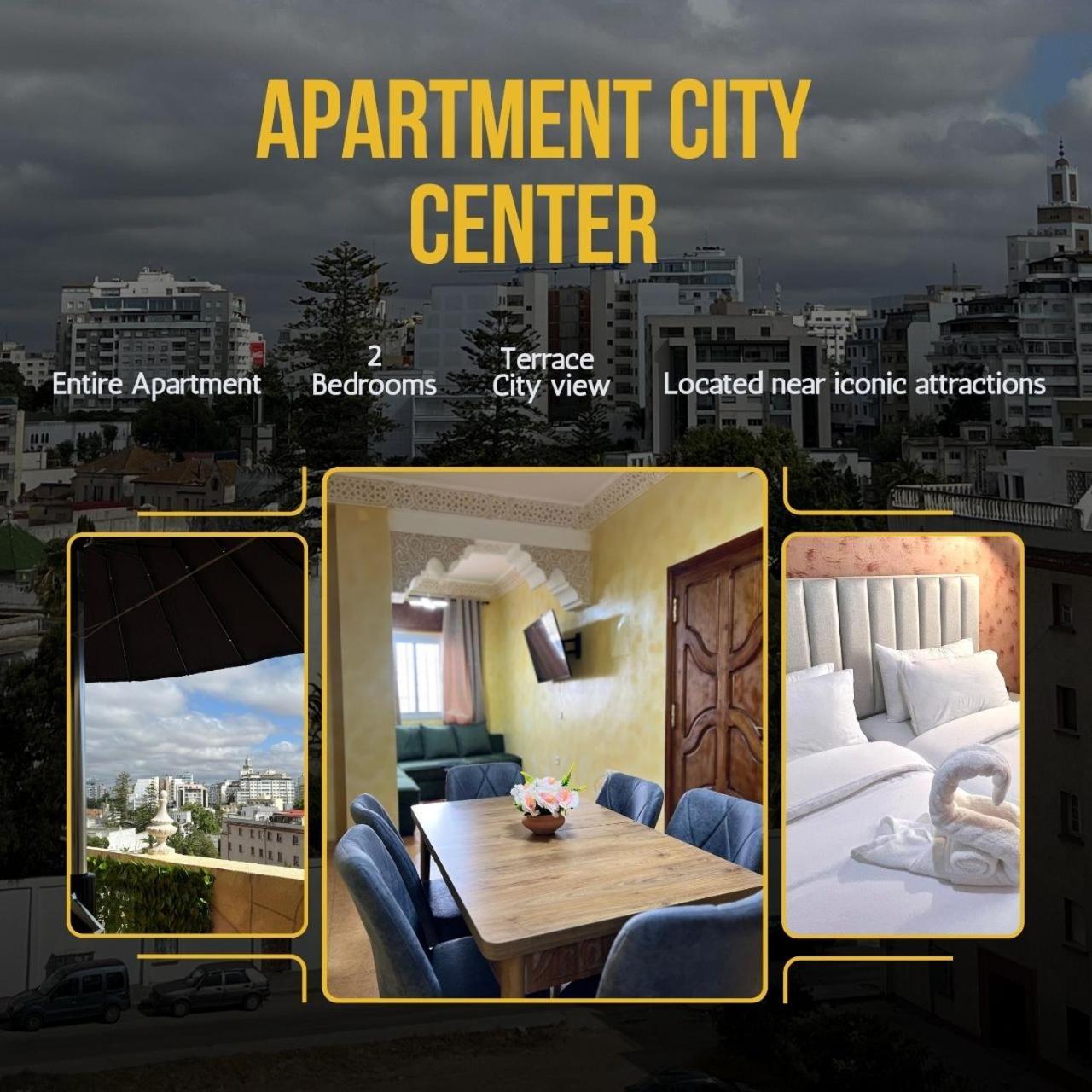 Apartment City Center Panoramic View Terrace Tangier Exterior photo